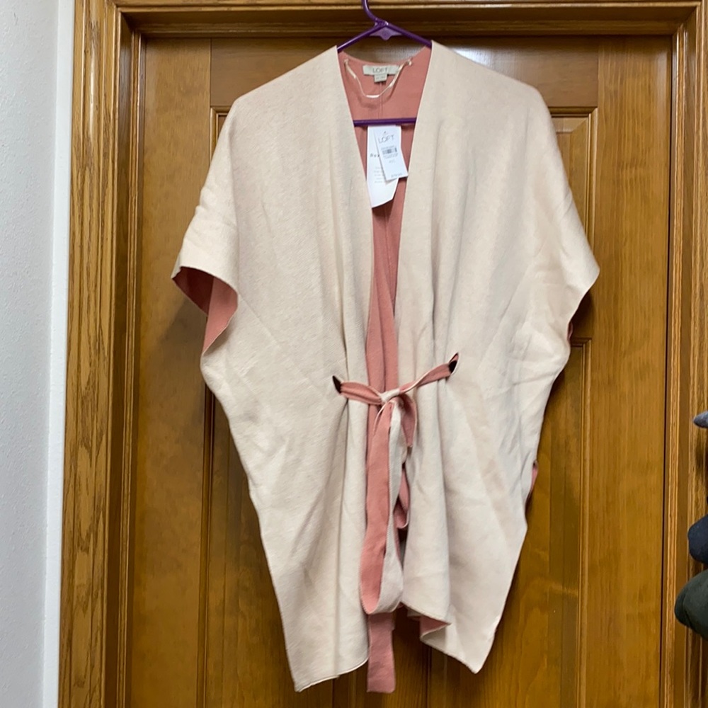 Loft reversible poncho